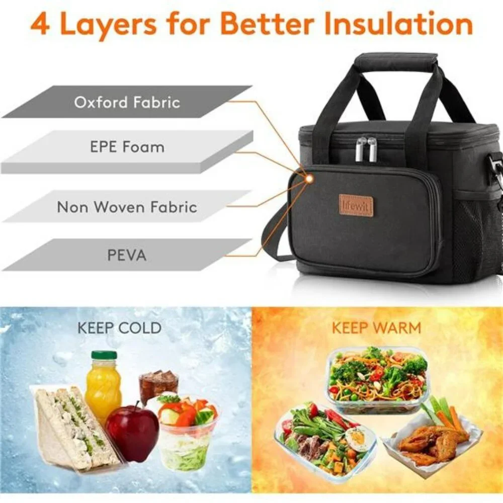 Insulated lunch bag leakproof cooler tote waterproof lunch box for work picnic